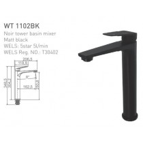 ECT Noir Tower Basin Mixer Matt Black